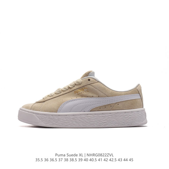 彪马puma Suede Xl 低帮复古轻便透气防滑减震休闲鞋 厚底增高运动板鞋 类型：男女鞋 尺码: 35.5-45含半码 货号：395777 编码：Nhrg