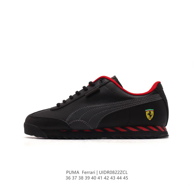 彪马 男女鞋 Puma Ferrari赛车鞋来袭，Puma X Ferrari 联名时尚复古运动板鞋。这双鞋专为赛车运动爱好者设计，富有赛车风格的同时，兼具潮酷