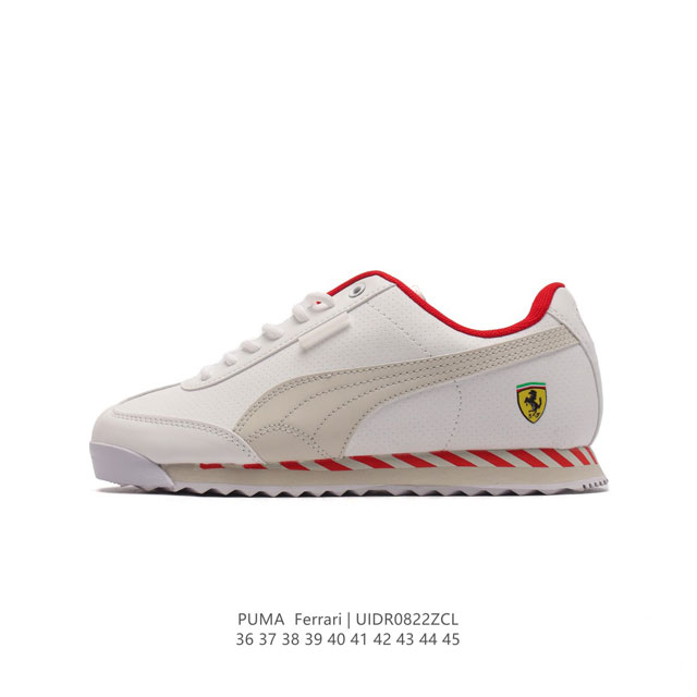 彪马 男女鞋 Puma Ferrari赛车鞋来袭，Puma X Ferrari 联名时尚复古运动板鞋。这双鞋专为赛车运动爱好者设计，富有赛车风格的同时，兼具潮酷