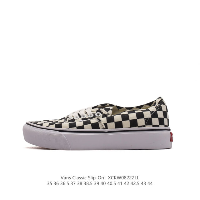 万斯 Vans Classic Slip-On 范斯经典低帮百搭一脚蹬休闲板鞋帆布情侣鞋。 类型：男女鞋 码数：35-44 硫化半码 编码：Xckw0822Zl