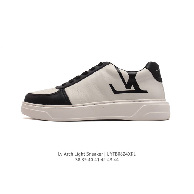 全新lv路易威登louis Vuitton Trainer Sneaker Low休闲运动文化百搭篮球板鞋 运动小白鞋厚底增高闪尾光滑牛皮平底鞋休闲鞋 时尚男女