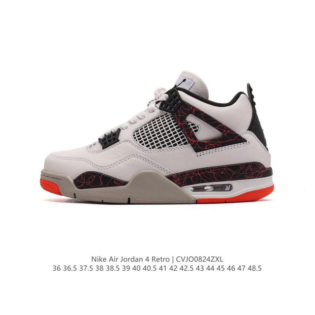 头层福利 耐克 Nike Air Jordan 4 Retro Og迈克尔 乔丹aj4代乔4 中帮复古休闲运动文化篮球鞋。秉承轻量化的速度型篮球鞋设计思想完成设