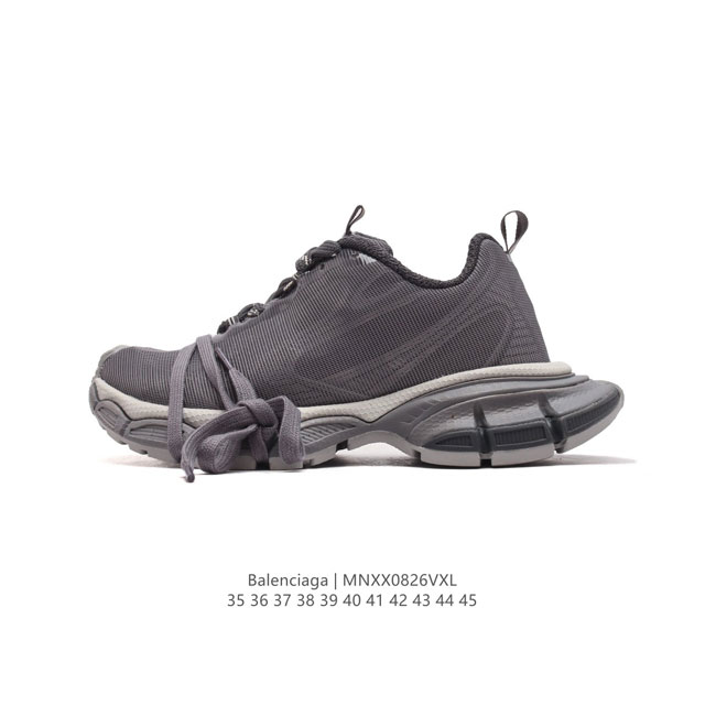 公司级 Balenciaga 3Xl Sneakers 巴黎世家十代网布系带低帮走秀复古老爹鞋 网布材料和聚氨酯 磨损效果 鞋头边缘和后帮 Balenciaga