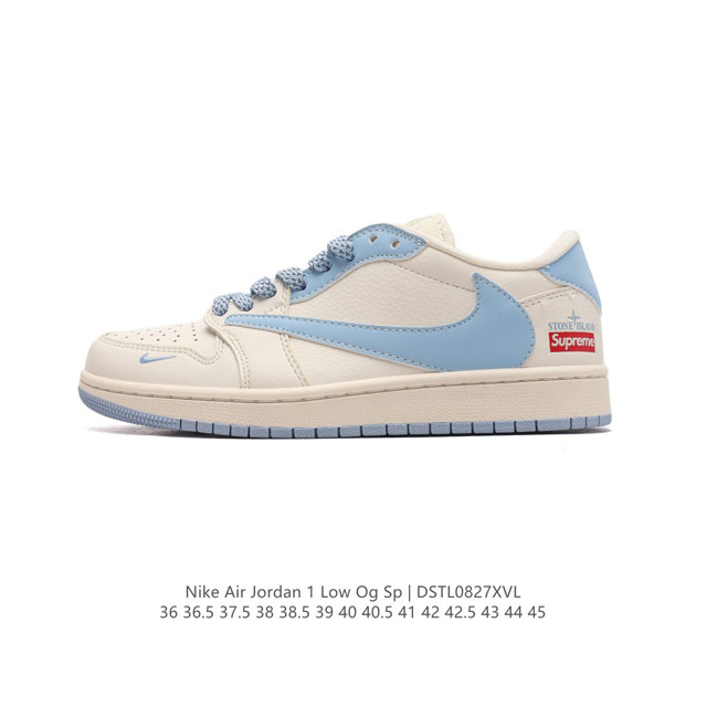 公司级 耐克 Nike Air Jordan 1 Low Og Sp Military Blue Aj1乔1 倒勾 低帮篮球鞋 Aj1 乔丹1代 Aj1 乔1