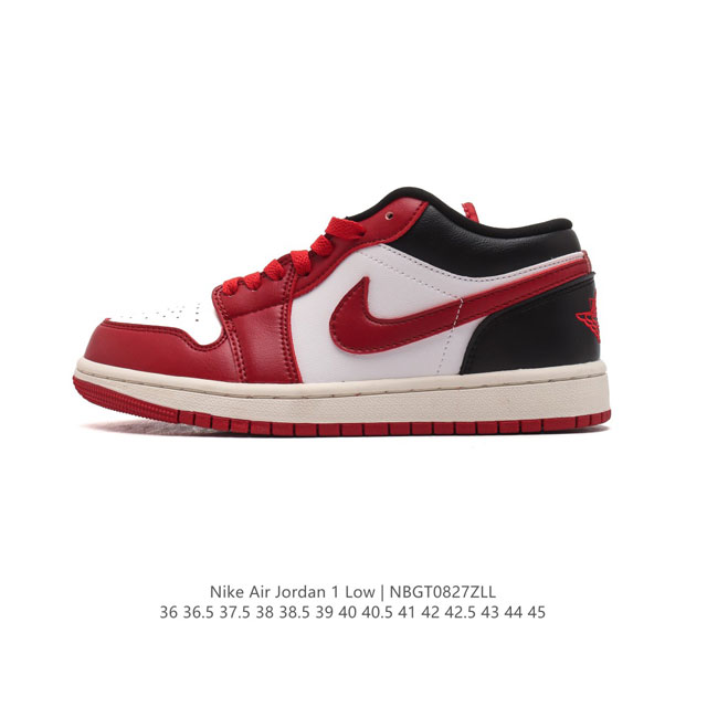 耐克 乔丹air Jordan 1 Low Aj1 乔1 乔丹1代aj1 低帮复古文化休闲运动篮球鞋。从1985 年面世的元年款汲取设计灵感，采用简洁大方的经典