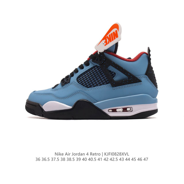 公司级 耐克 Nike Air Jordan 4 Retro Og迈克尔 乔丹aj4代乔4 中帮复古休闲运动文化篮球鞋。秉承轻量化的速度型篮球鞋设计思想完成设计