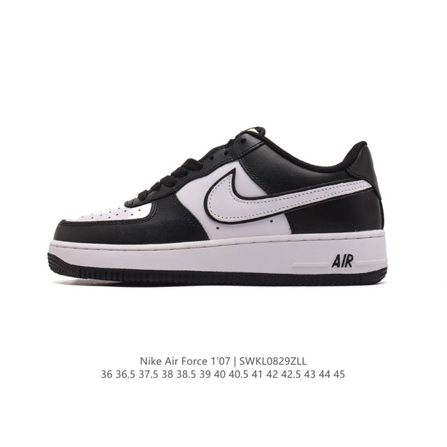 耐克 Nike Air Force 1 '07 Low 空军一号含气垫 低帮百搭厚底增高休闲运动板鞋。柔软、弹性十足的缓震性能和出色的中底设计，横跨复古与现代的