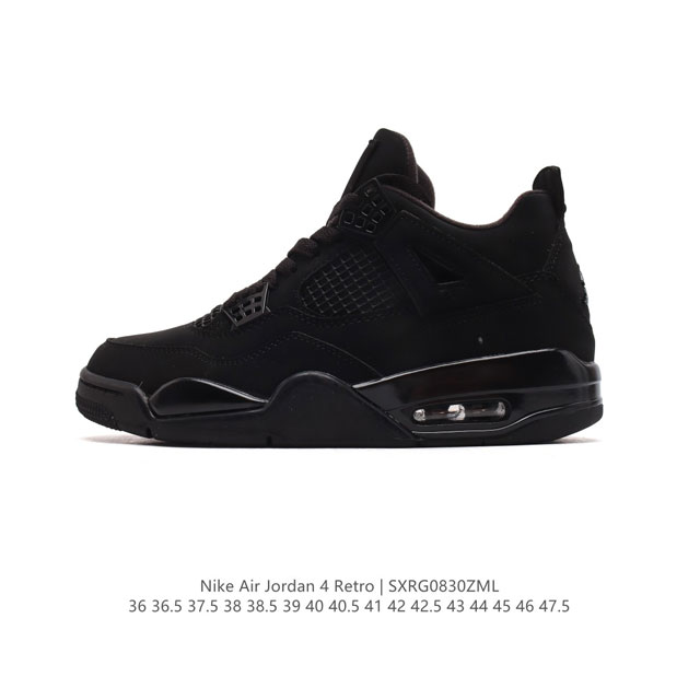 公司级 耐克 Nike Air Jordan 4 Retro Og迈克尔 乔丹aj4代乔4 中帮复古休闲运动文化篮球鞋。秉承轻量化的速度型篮球鞋设计思想完成设计