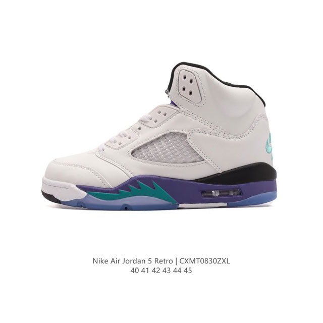 耐克 Nike Air Jordan 5 Retro 中帮 乔丹之子 Aj5 乔丹5代 Aj5 乔5 乔丹5 中邦 乔丹篮球运动鞋 低帮复古休闲文化篮球鞋。后跟