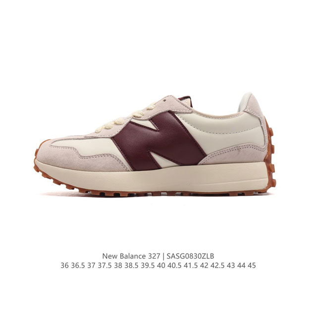 真标 Nb 新百伦 New Balance 327系列复古休闲运动慢跑鞋时尚男女运动鞋 以更纯粹的复古风格设计打造的全新造型 侧身还以解构设计，将 N 字标志以