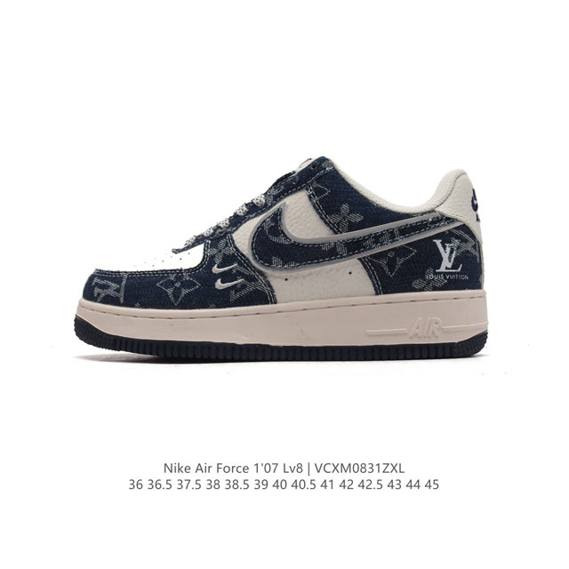 Af1耐克 Nike Air Force 1 ‘07 Low 空军一号 路易威登联名 厚底增高百搭运动板鞋 原楦头原纸板 打造纯正空军版型，专注外贸渠道 全掌内