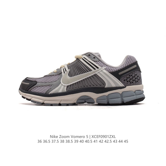 Nike 耐克夏季 Zoom Vomero 5 运动鞋休闲训练跑步鞋。Nike Zoom Vomero 5 男女子运动鞋妥帖包覆足部，提供透气支撑效果。耐穿材料