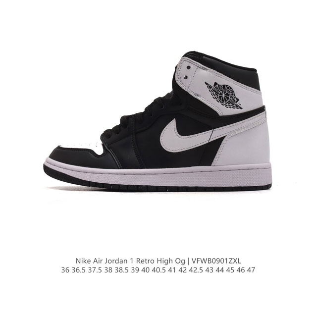 耐克 男女鞋 Nike Air Jordan 1 Retro High Og 乔丹一代aj1 乔1 Aj1 篮球鞋复刻运动鞋。皮面高帮板鞋的设计灵感源自运动夹克