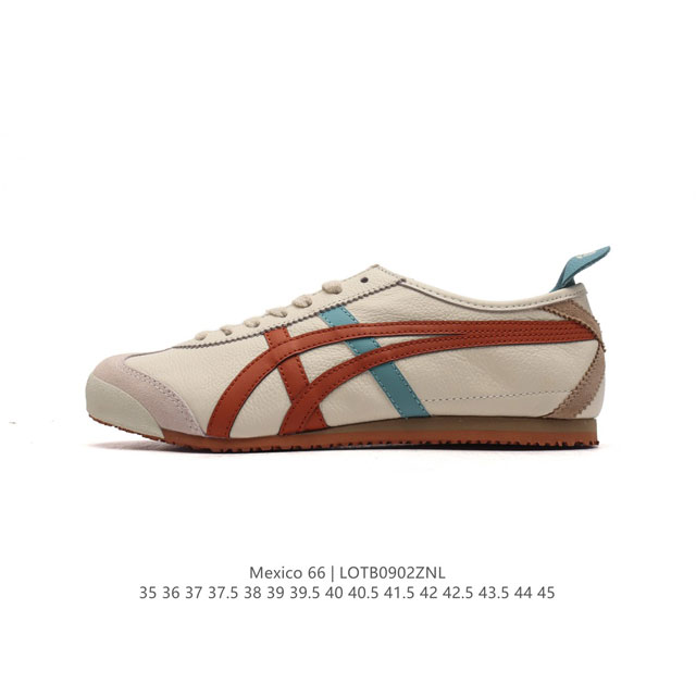 公司级 Asics 亚瑟士 男女鞋真标半码制 日产经典老牌-鬼塚虎 Onitsuka Tiger Mexico 66经典墨西哥系列复古经典百搭板鞋休闲运动鞋慢跑