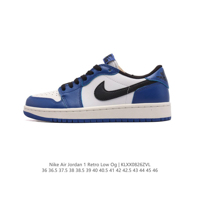 公司级头层皮耐克 乔丹air Jordan 1 Low Aj1 乔1 乔丹1代aj1 低帮复古文化休闲运动篮球鞋。从1985 年面世的元年款汲取设计灵感，采用简 - 点击图像关闭