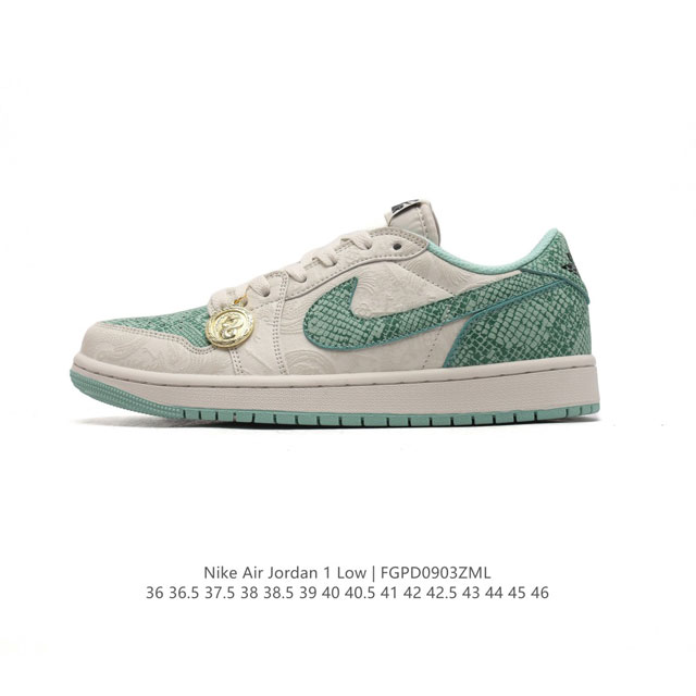 公司级aj1 耐克 Nike Jordan Air Jordan 1 Low Og 乔丹1代 蛇年限定时尚百搭 防滑耐磨 低帮板鞋 复古篮球鞋 时尚男女运动鞋！