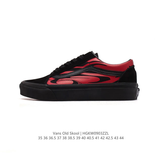 硫化工艺万斯 Vans Old Skool 厚底增高经典款 延续了经典的帆布与麂皮结构，百搭休闲低帮运动滑板鞋 。其实style 36就是现在风靡潮流的vans