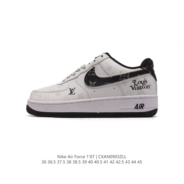 Af1耐克 Nike Air Force 1 ‘07 Low 空军一号 路易威登联名 厚底增高百搭运动板鞋 原楦头原纸板 打造纯正空军版型，专注外贸渠道 全掌内