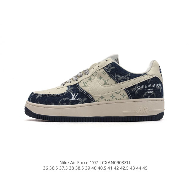 Af1耐克 Nike Air Force 1 ‘07 Low 空军一号 路易威登联名 厚底增高百搭运动板鞋 原楦头原纸板 打造纯正空军版型，专注外贸渠道 全掌内