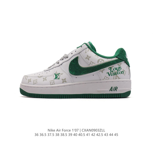 Af1耐克 Nike Air Force 1 ‘07 Low 空军一号 路易威登联名 厚底增高百搭运动板鞋 原楦头原纸板 打造纯正空军版型，专注外贸渠道 全掌内