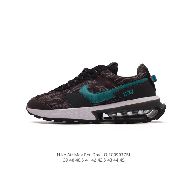 真标耐克 Nike Air Max Per- Day混合科技 透气后掌半气垫慢跑鞋 兼具非凡优质外观和出色穿着体验！性能出众的一双透气鞋面后置半掌气垫运动鞋。