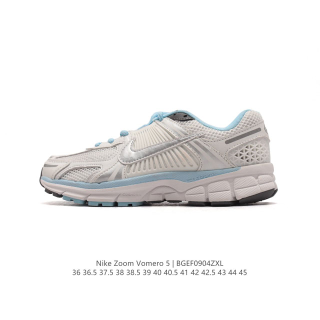 Nike 耐克夏季 Zoom Vomero 5 运动鞋休闲训练跑步鞋。Nike Zoom Vomero 5 男女子运动鞋妥帖包覆足部，提供透气支撑效果。耐穿材料