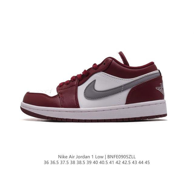 公司级 耐克 乔丹air Jordan 1 Low Aj1 乔1 乔丹1代aj1 低帮复古文化休闲运动篮球鞋。从1985 年面世的元年款汲取设计灵感，采用简洁大