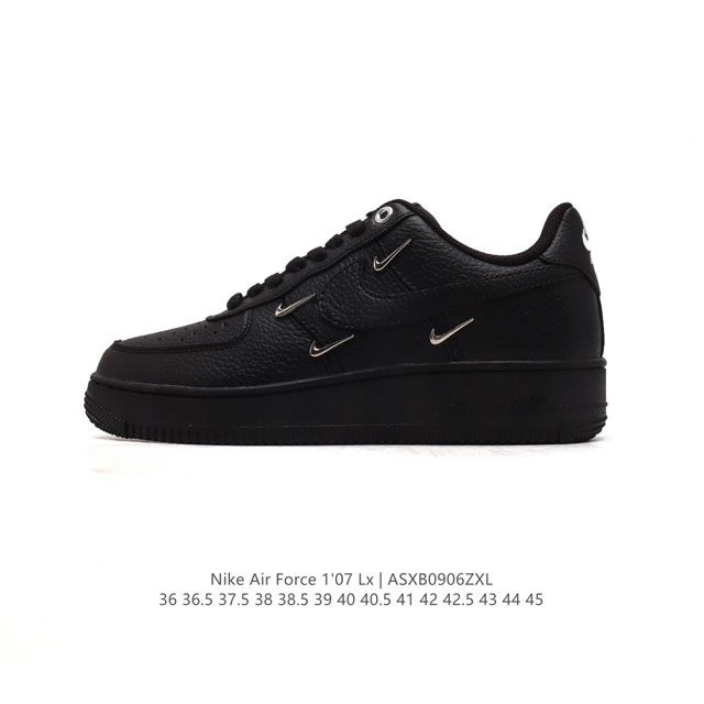 头层皮 耐克 Nike Air Force 1 '07 Low 空军一号含气垫 低帮百搭厚底增高休闲运动板鞋。柔软、弹性十足的缓震性能和出色的中底设计，横跨复古