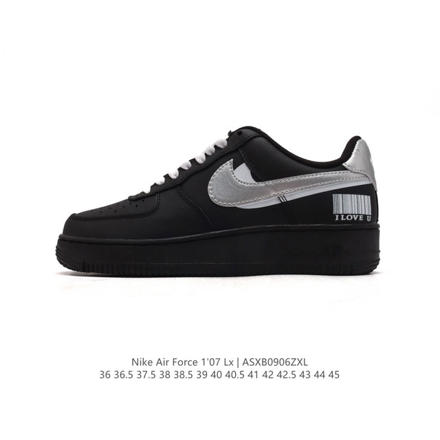 头层皮 耐克 Nike Air Force 1 '07 Low 空军一号含气垫 低帮百搭厚底增高休闲运动板鞋。柔软、弹性十足的缓震性能和出色的中底设计，横跨复古