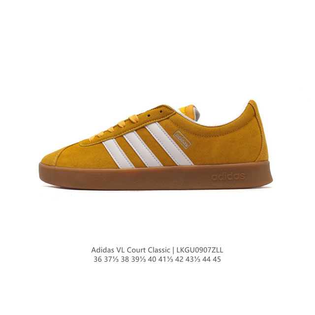 阿迪达斯 Adidas Vl Court Classic Shoes 运动休闲板鞋德训鞋 T头鞋 这款adidas经典运动鞋，以经典造型塑就百搭风格。灵感源自a