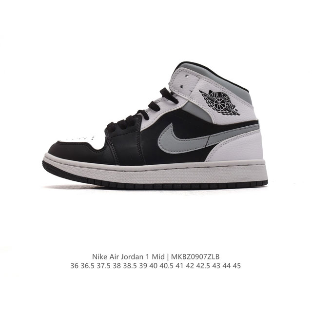 耐克 Nike Air Jordan 1 Mid 男女子篮球鞋时尚轻盈板鞋aj1乔1运动鞋 乔丹一代 高帮复古休闲篮球鞋 。Air Jordan 1 Mid 搭