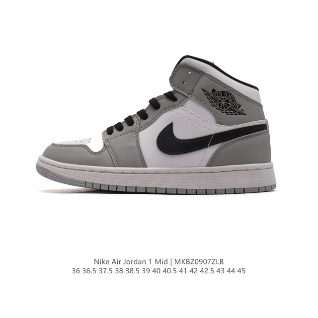 耐克 Nike Air Jordan 1 Mid 男女子篮球鞋时尚轻盈板鞋aj1乔1运动鞋 乔丹一代 高帮复古休闲篮球鞋 。Air Jordan 1 Mid 搭