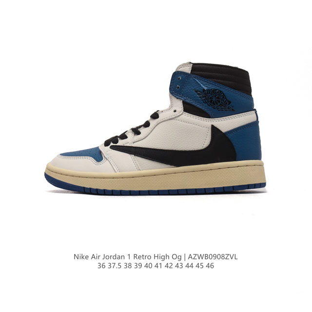 耐克 男女鞋 Nike Air Jordan 1 Retro High Og 乔丹一代aj1 倒钩 乔1 Aj1 篮球鞋复刻运动鞋。皮面高帮板鞋的设计灵感源自运