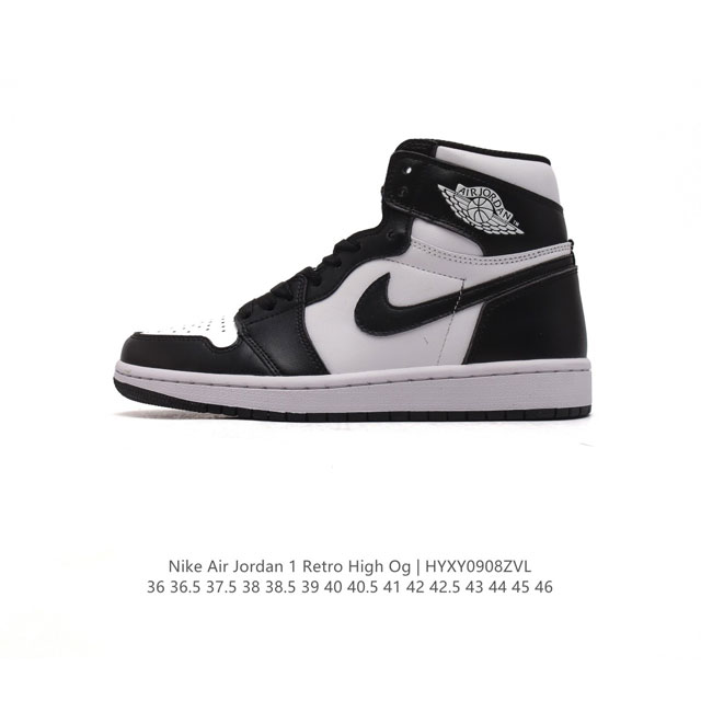 头层皮 耐克 男女鞋 Nike Air Jordan 1 Retro High Og 乔丹一代aj1 乔1 Aj1 篮球鞋复刻运动鞋。皮面高帮板鞋的设计灵感源自