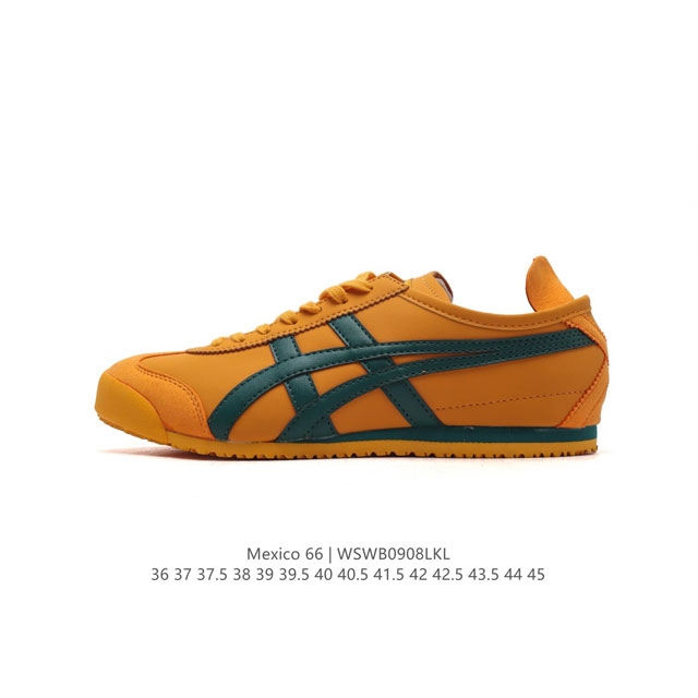 真标 Asics 亚瑟士 男女鞋真标半码制 日产经典老牌-鬼塚虎 Onitsuka Tiger Mexico 66经典墨西哥系列复古经典百搭板鞋休闲运动鞋慢跑鞋