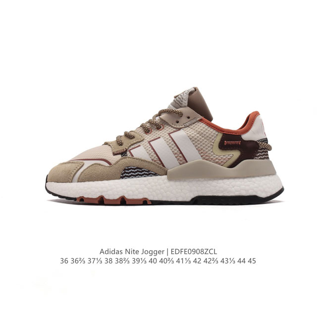 公司级 真爆 阿迪达斯 Adidas Nite Jogger 爆米花 全新配色王嘉尔代言款运动鞋。织物透气鞋面 夜行者 3M反光 真爆大底复古跑鞋。 针织透气网