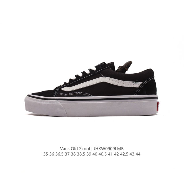 硫化工艺万斯 Vans Old Skool 厚底增高经典款 延续了经典的帆布与麂皮结构，百搭休闲低帮运动滑板鞋 。其实style 36就是现在风靡潮流的vans