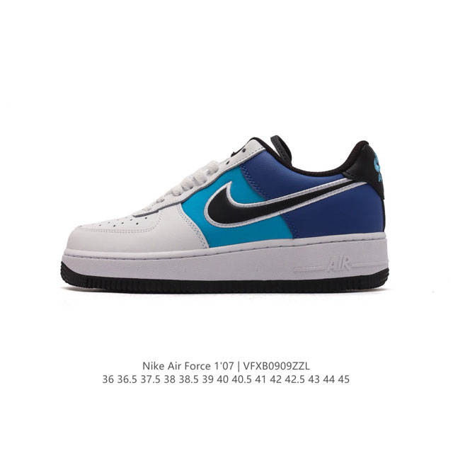 耐克 Nike Air Force 1 '07 Low 空军一号含气垫 低帮百搭厚底增高休闲运动板鞋。柔软、弹性十足的缓震性能和出色的中底设计，横跨复古与现代的