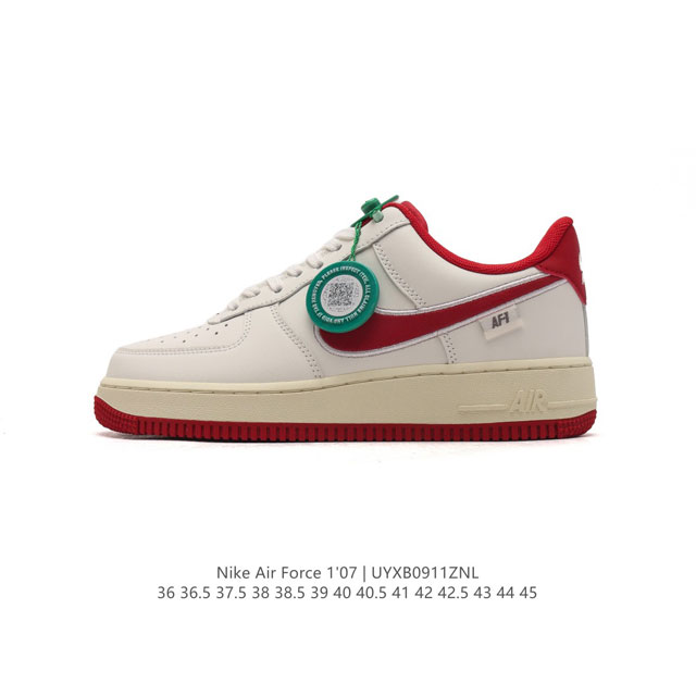 公司级 附赠送logo清洁刷 Af1耐克 Nike Air Force 1 ‘07 Low 空军一号厚底增高百搭休闲运动板鞋 原楦头原纸板 打造纯正空军版型，专