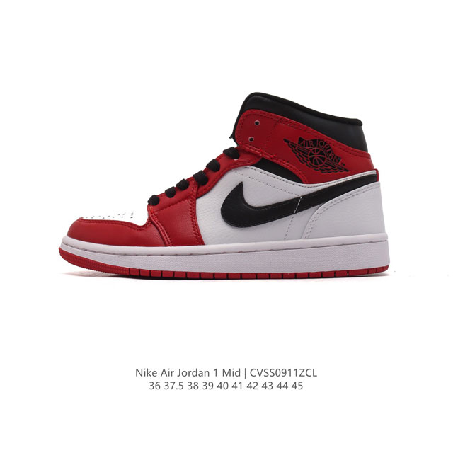 头层皮 耐克 Nike Air Jordan 1 Mid 男女子篮球鞋时尚轻盈板鞋aj1乔1运动鞋 乔丹一代 高帮复古休闲篮球鞋 。Air Jordan 1 M