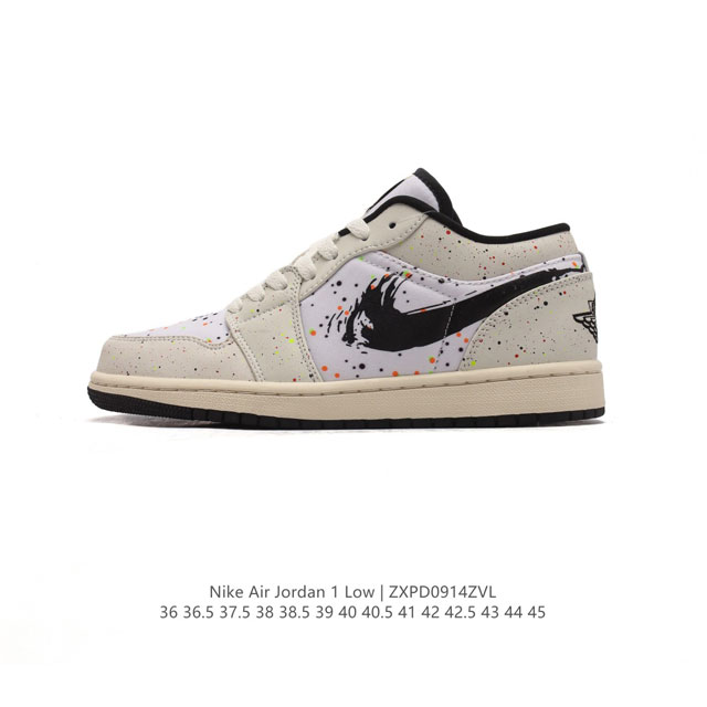 耐克 乔丹air Jordan 1 Low Aj1 乔1 乔丹1代aj1 低帮复古文化休闲运动篮球鞋。从1985 年面世的元年款汲取设计灵感，采用简洁大方的经典