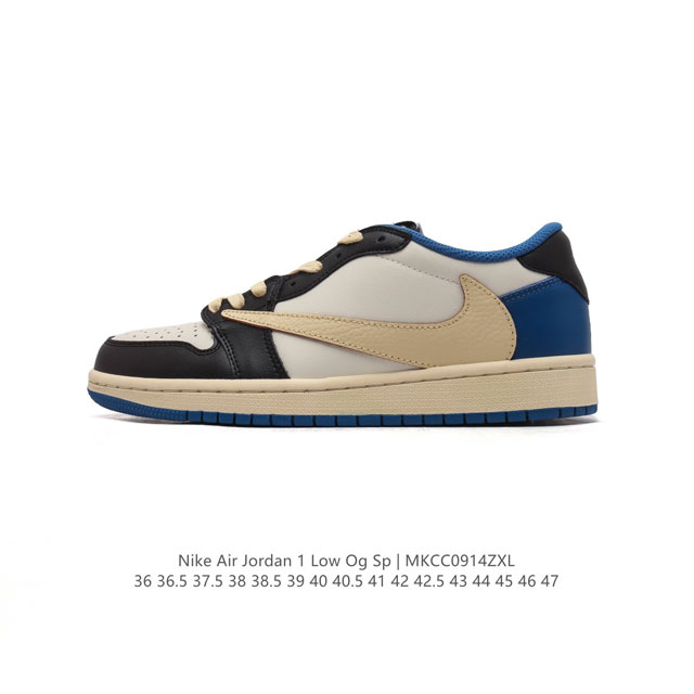 真标 耐克 Nike Air Jordan 1 Low Og Sp Military Blue Aj1乔1 倒勾 低帮篮球鞋 Aj1 乔丹1代 Aj1 乔1 反