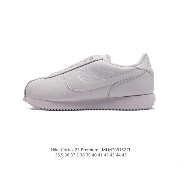 Nike Classic Cortez Nylon 耐克阿甘鞋男女子运动鞋，秉承元年款经典风格，糅合防水鞋面设计，令双足保持干爽舒适。防水锦纶鞋面强势抵御风雨侵