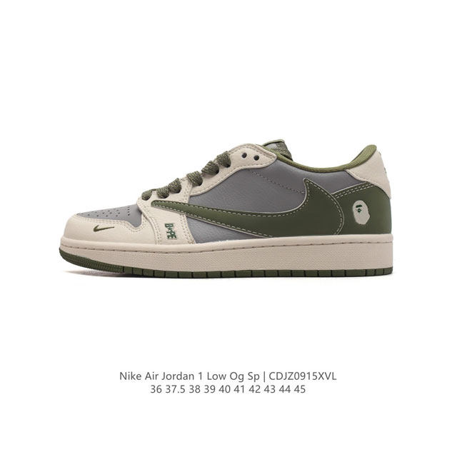 公司级 耐克 Nike Air Jordan 1 Low Og Sp Military Blue Aj1乔1 倒勾 低帮篮球鞋 Aj1 乔丹1代 Aj1 乔1