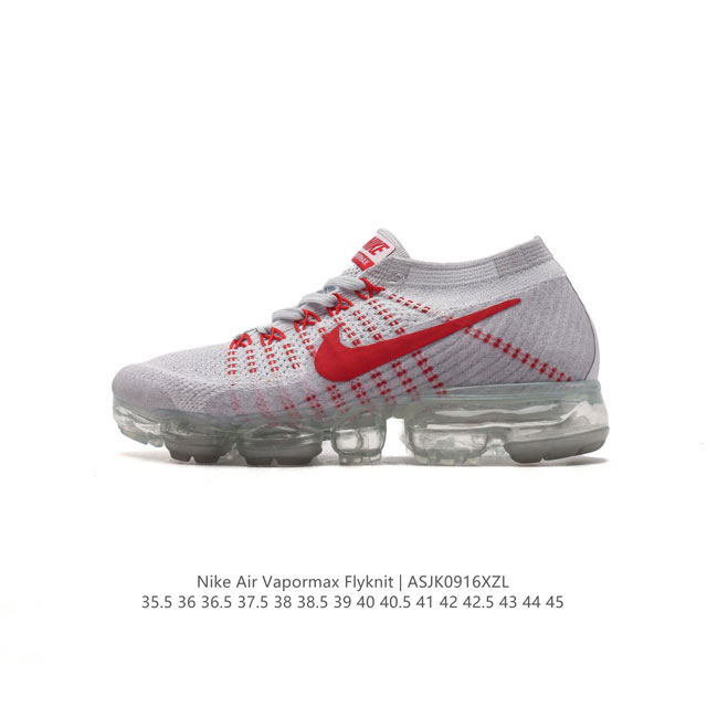 公司级 耐克 Nike Air Vapormax Flyknit 轻盈透气针织男女气垫跑步鞋 回弹缓冲休闲鞋 防滑 减震 耐磨 轻便 外露式360度全掌max气