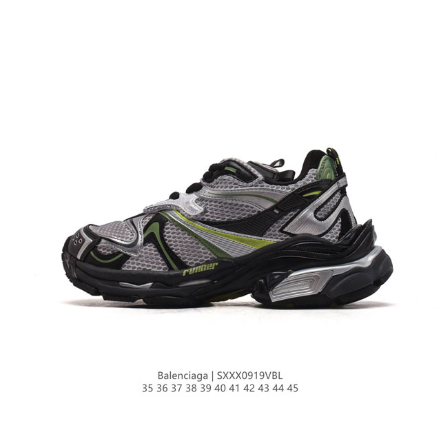 公司级 独家实拍 Ok扫描版本 新款balenciaga 巴黎世家-Runner 2.0运动老爹鞋。通过溢胶、做旧、缝线等细节，展示了设计师 Demna 的运动