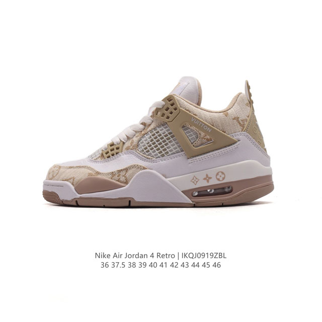 公司级 耐克 Nike Air Jordan 4 Retro Og迈克尔 乔丹aj4代乔4 中帮复古休闲运动文化篮球鞋。秉承轻量化的速度型篮球鞋设计思想完成设计