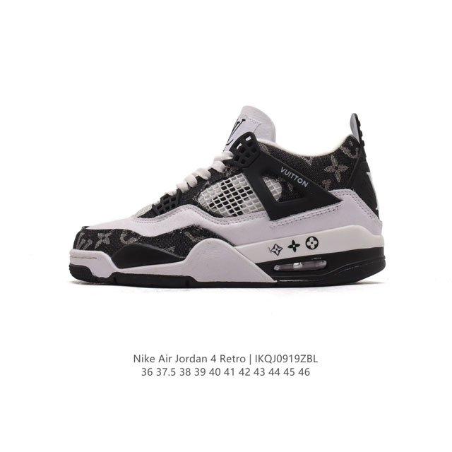 公司级 耐克 Nike Air Jordan 4 Retro Og迈克尔 乔丹aj4代乔4 中帮复古休闲运动文化篮球鞋。秉承轻量化的速度型篮球鞋设计思想完成设计