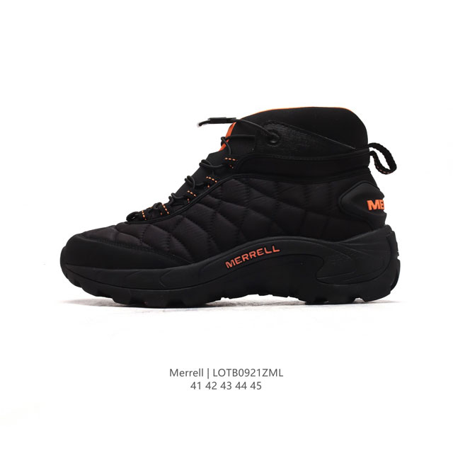 公司级 迈乐 Merrell 登山靴 户外徒步鞋 时尚运动鞋 这款鞋采用纯手工定制工艺，提供舒适的足部贴合和脚趾预留空间，防止摩擦和受伤。鞋带 %可回收，鞋身轻