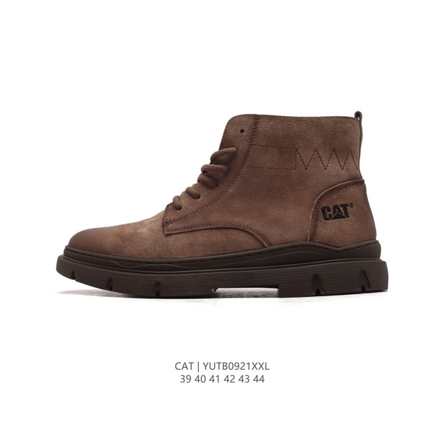 公司级 Cat Footwear Cat 卡特工装 休闲复古男鞋系列靴子 中高帮马丁靴 新款潮板鞋 专治各种不帅 鞋身轻便 舒适性相当不错 橡胶大底 上身随意搭